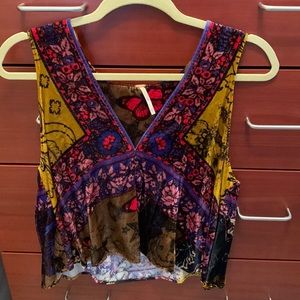 Velvet multicolored free people tank